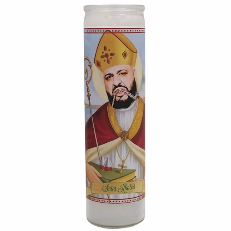 DJ Khaled Devotional Prayer Saint Candle (Another One Bless Up Candle) - Mose Mary and Me