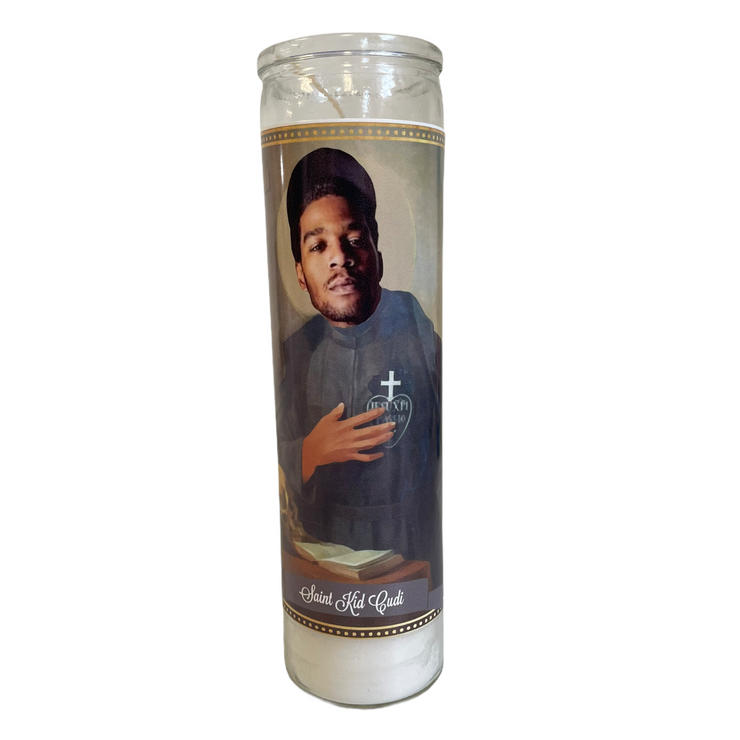 Kid Cudi Devotional Prayer Saint Candle - Mose Mary and Me