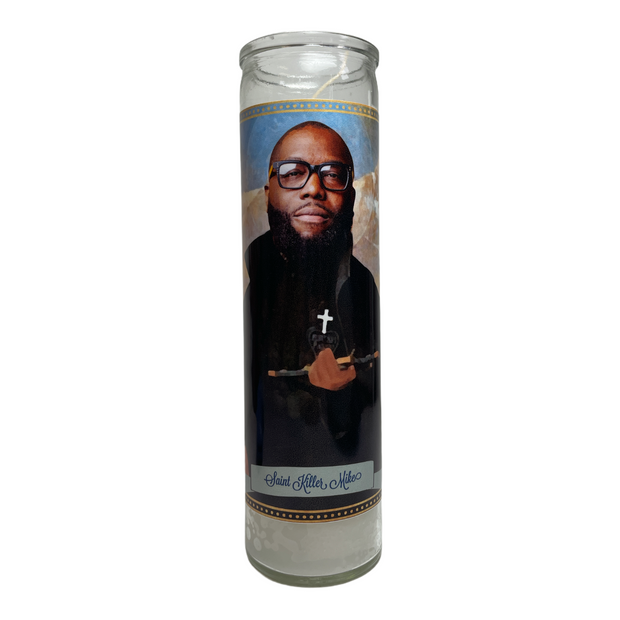 Killer Mike Devotional Prayer Saint Candle - Mose Mary and Me