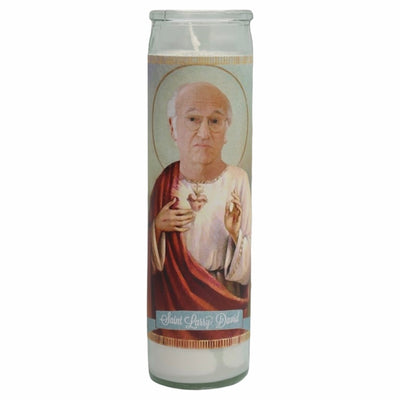 Larry David Devotional Prayer Saint Candle - Mose Mary and Me