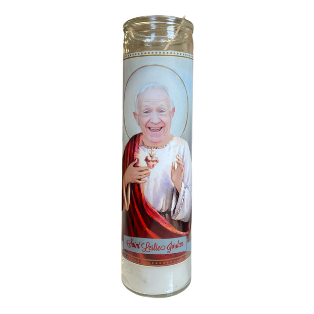 Leslie Jordan Devotional Prayer Saint Candle - Mose Mary and Me