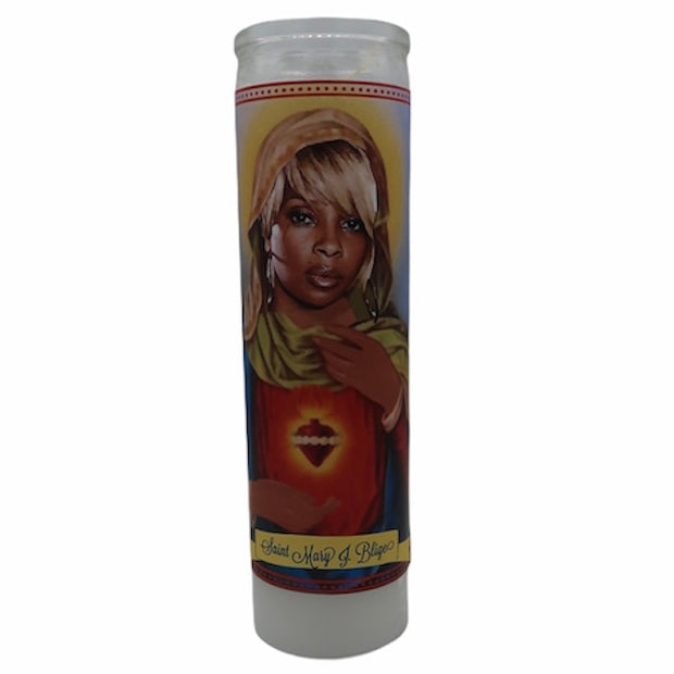 Mary J. Blige Devotional Prayer Saint Candle - Mose Mary and Me