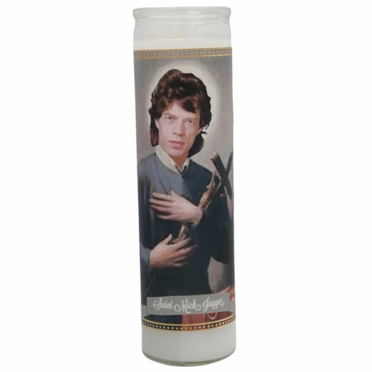 Mick Jagger Devotional Prayer Saint Candle - Mose Mary and Me