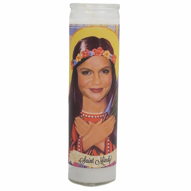Mindy Kaling Devotional Prayer Saint Candle - Mose Mary and Me