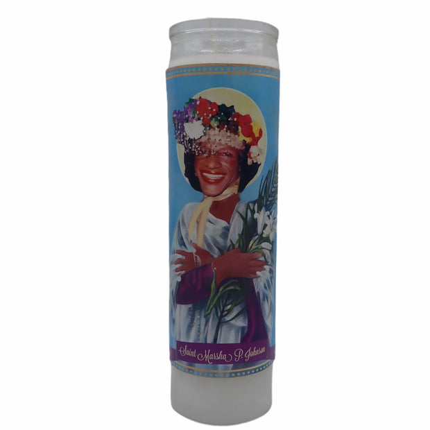 Marsha P. Johnson Devotional Prayer Saint Candle - Mose Mary and Me
