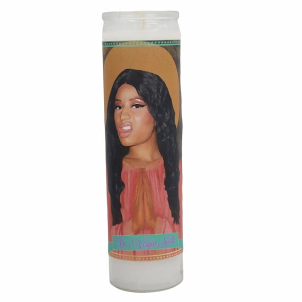 Nicki Minaj Devotional Prayer Saint Candle - Mose Mary and Me