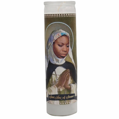 Nina Simone Devotional Prayer Saint Candle - Mose Mary and Me