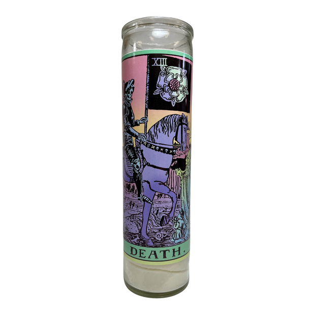Neon Tarot Collection Devotional Prayer Saint Candle - Mose Mary and Me