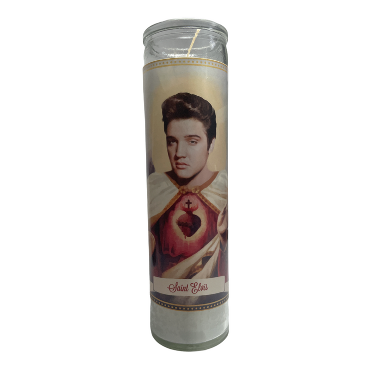 Elvis Presley Devotional Prayer Saint Candle - Mose Mary and Me
