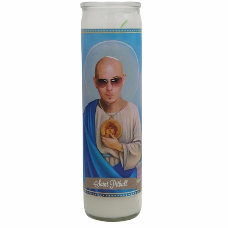 Pitbull Devotional Prayer Saint Candle - Mose Mary and Me