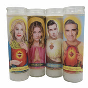 Schitts Creek Cast Devotional Prayer Saint Candles - Mose Mary and Me