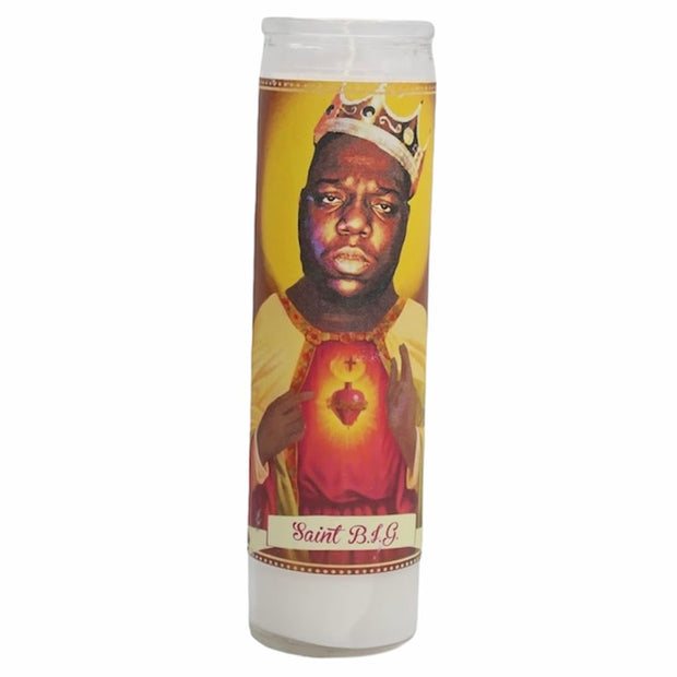 Notorious B.I.G. Devotional Prayer Saint Candle - Mose Mary and Me