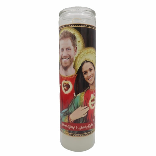 Harry and Meghan Devotional Prayer Saint Candle - Mose Mary and Me
