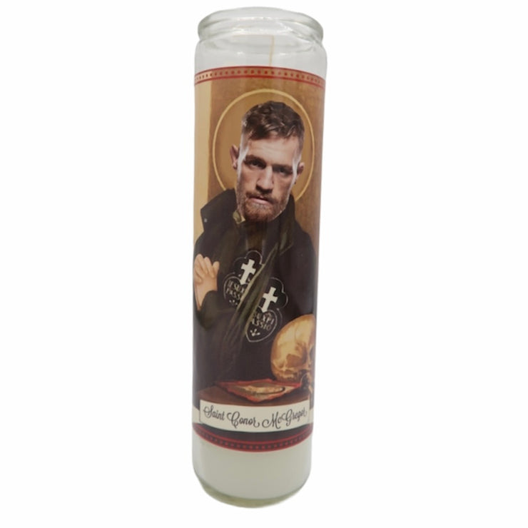 Conor McGregor Devotional Prayer Saint Candle - Mose Mary and Me
