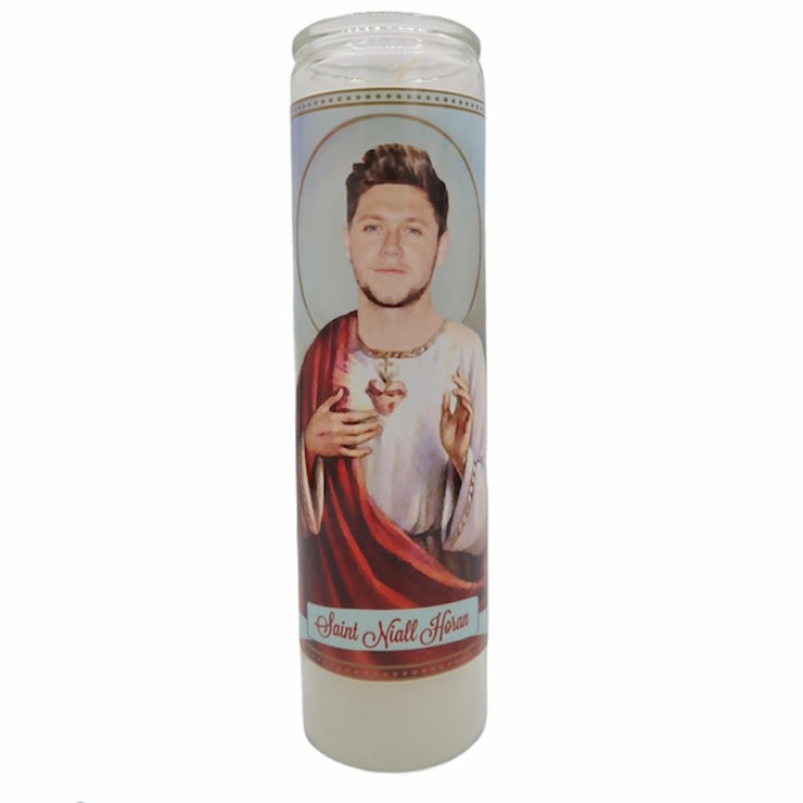 Niall Horan Devotional Prayer Saint Candle - Mose Mary and Me