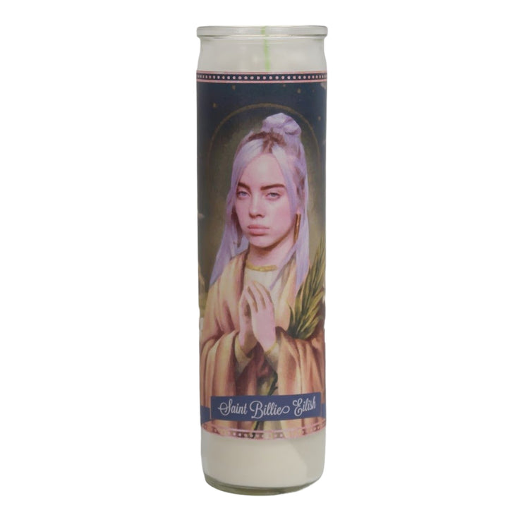Billie Eilish Devotional Prayer Saint Candle - Mose Mary and Me
