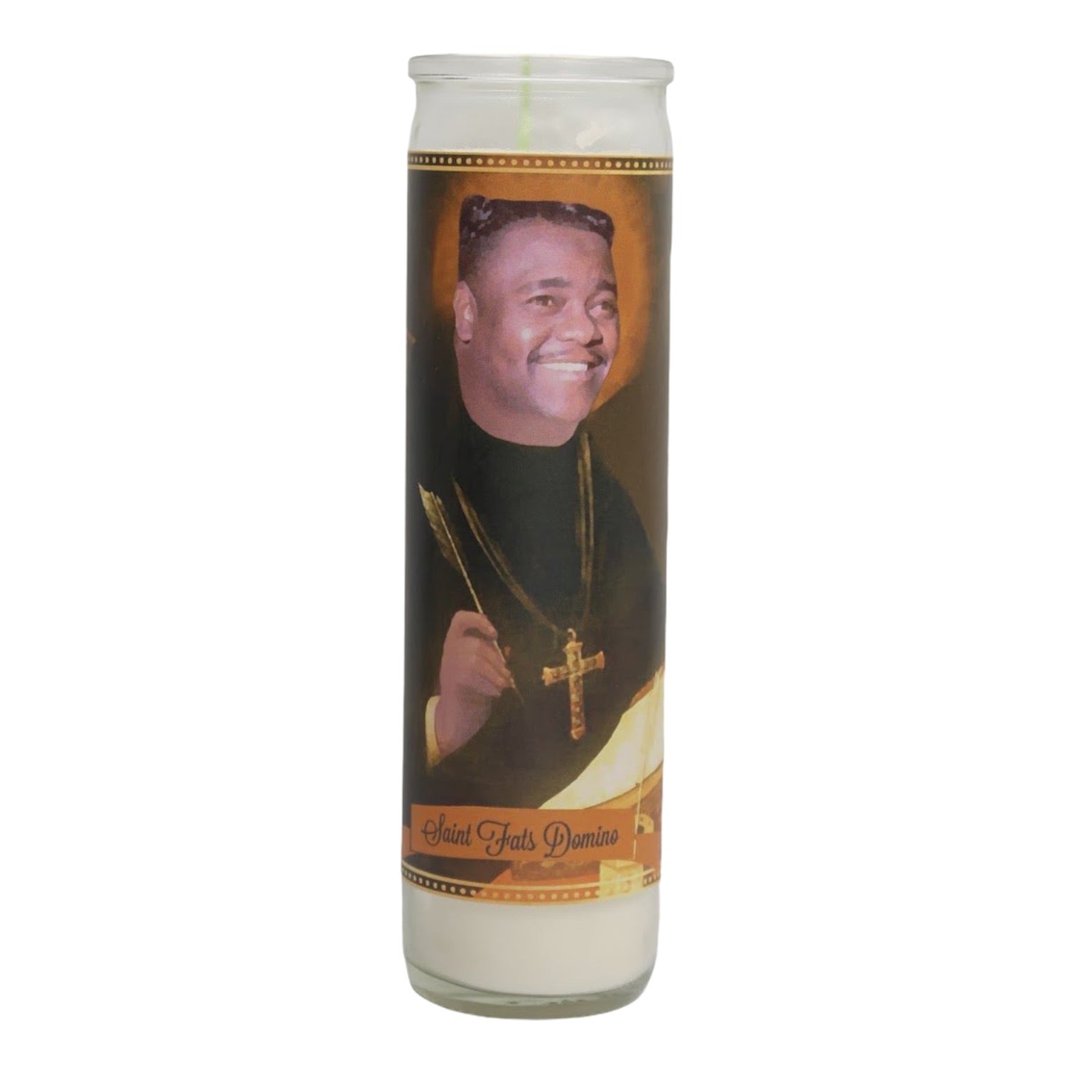 Fats Domino Devotional Prayer Saint Candle - Mose Mary and Me