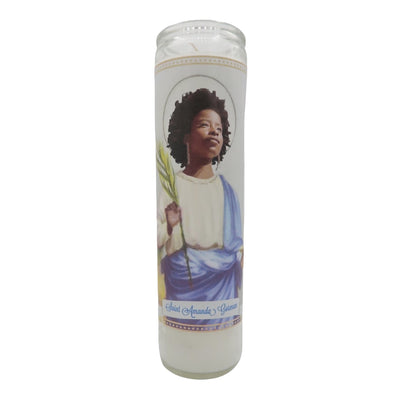 Amanda Gorman Devotional Prayer Saint Candle - Mose Mary and Me