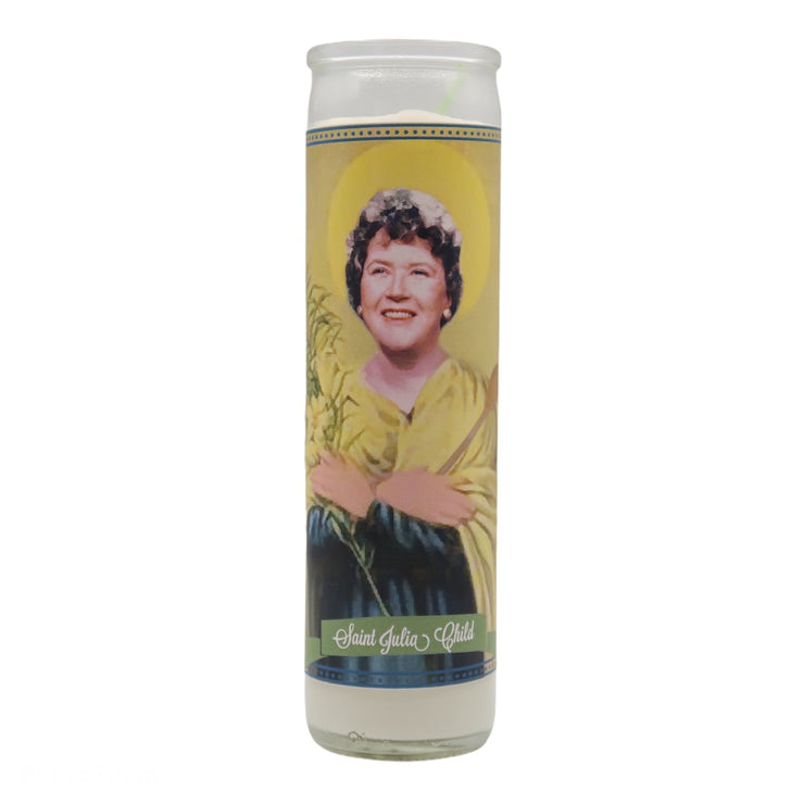 Julia Child Devotional Prayer Saint Candle - Mose Mary and Me