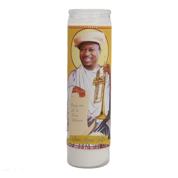 Kermit Ruffins Devotional Prayer Saint Candle - Mose Mary and Me