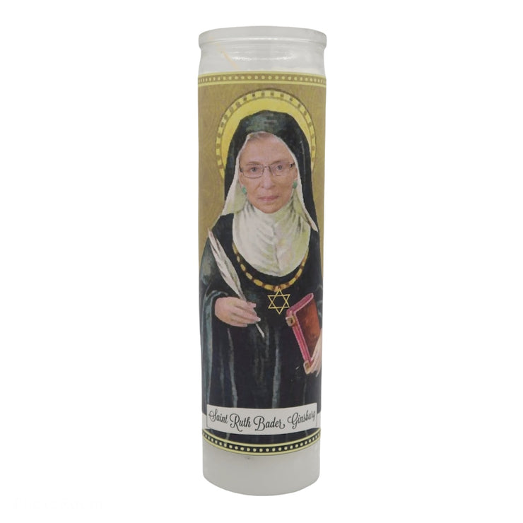Ruth Bader Ginsburg RBG Devotional Prayer Saint Candle - Mose Mary and Me