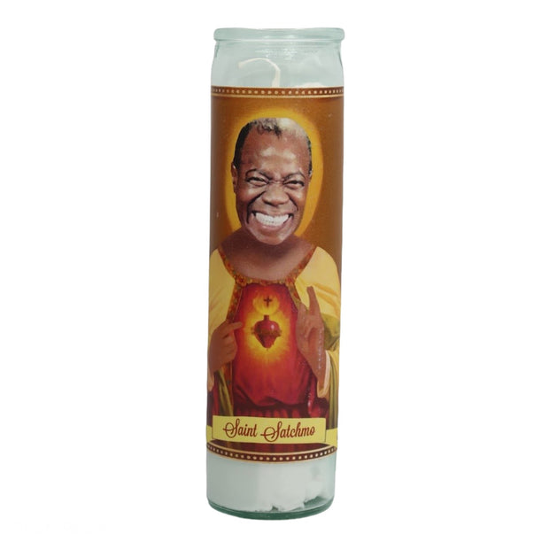 Satchmo Louis Armstrong Devotional Prayer Saint Candle - Mose Mary and Me