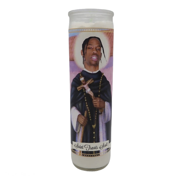 Travis Scott Devotional Prayer Saint Candle - Mose Mary and Me