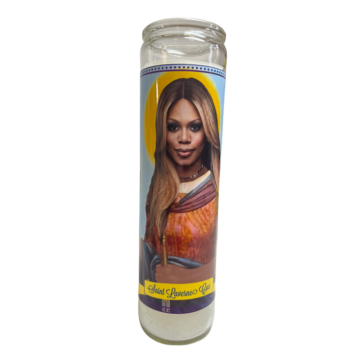 Laverne Cox Devotional Prayer Saint Candle - Mose Mary and Me