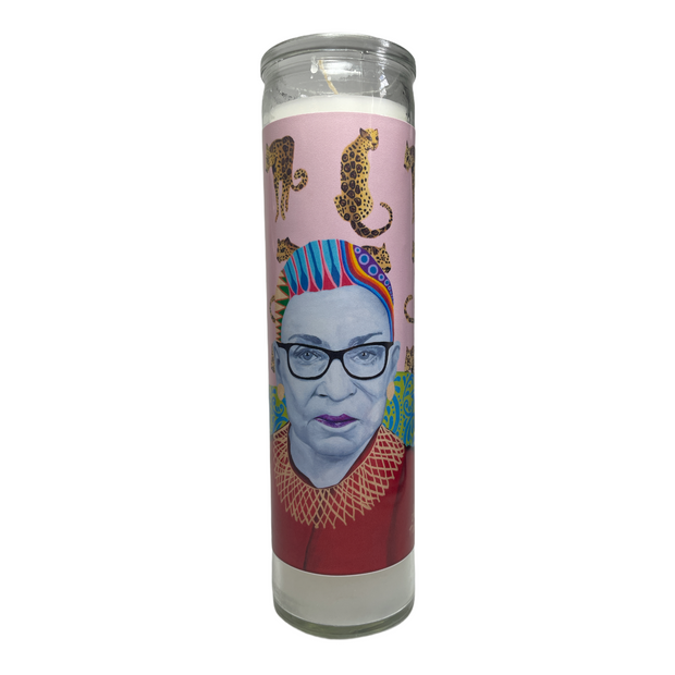 CM Ruth Bader Ginsburg RBG Devotional Prayer Saint Candle - Mose Mary and Me