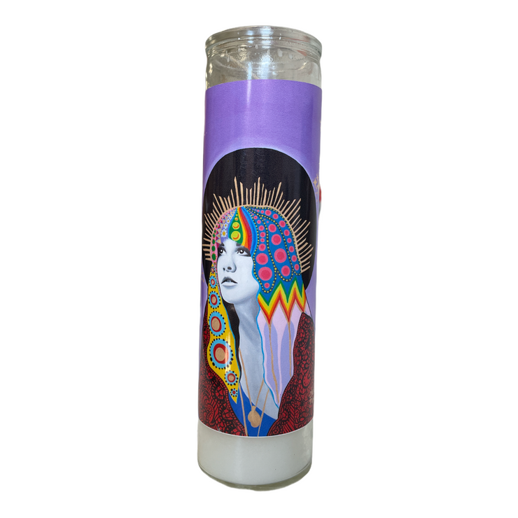 CM Stevie Nicks Devotional Prayer Saint Candle - Mose Mary and Me