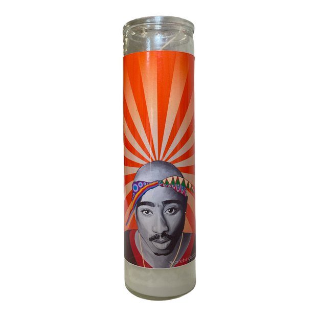 CM Tupac Devotional Prayer Saint Candle - Mose Mary and Me