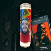 Chelsea Merrill Post Malone Devotional Prayer Saint Candle - Mose Mary and Me