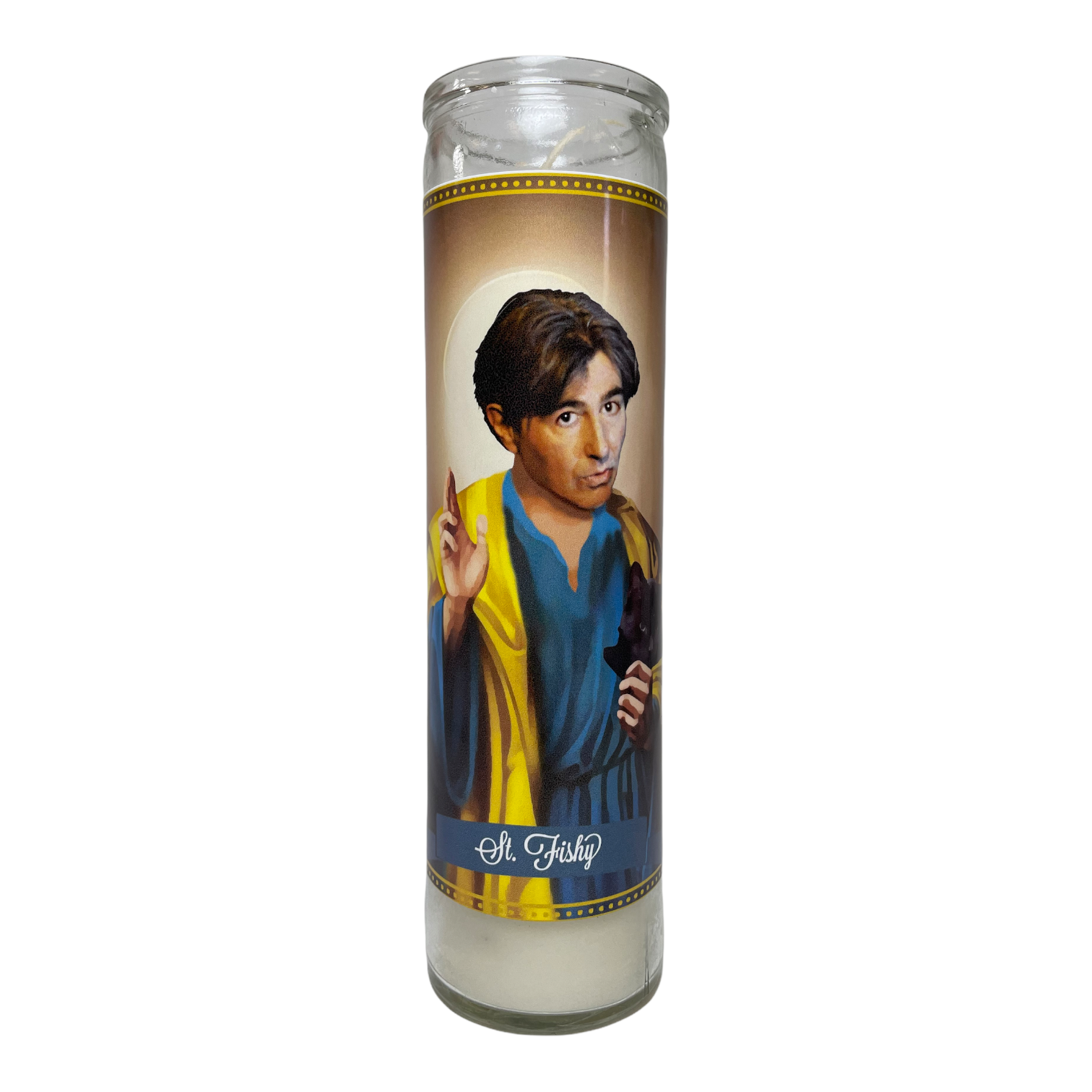 Saint Pat Fish Devotional Prayer Saint Candle - Mose Mary and Me
