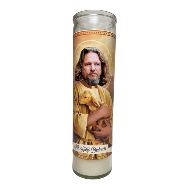 His Holy Dudeness Devotional Prayer Saint Candle - The Luminary and Co. 