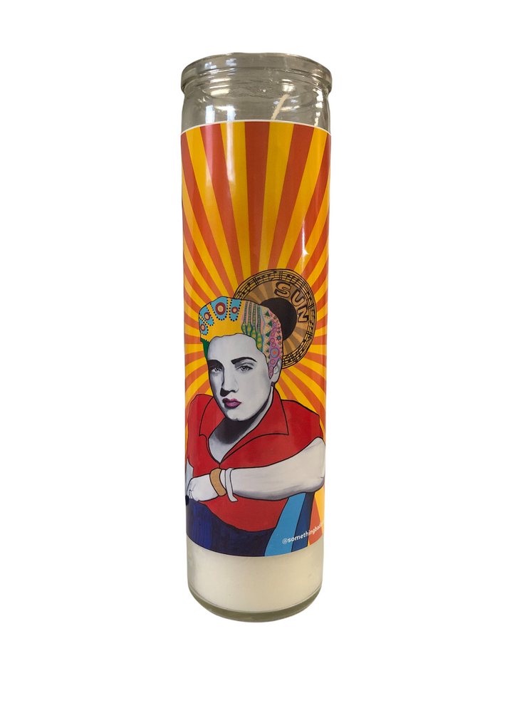 Chelsea Merrill Elvis Devotional Prayer Saint Candle - The Luminary and Co. 