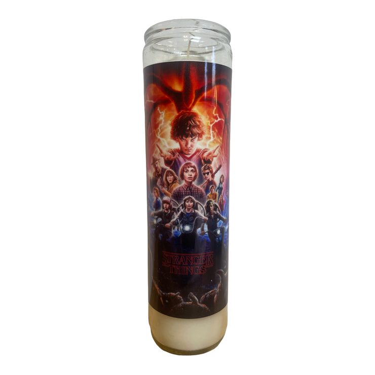 Stranger Things Devotional Prayer Saint Candle - The Luminary and Co. 
