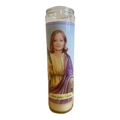 Jodie Foster Devotional Prayer Saint Candle - The Luminary and Co. 