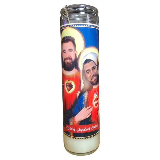 Kelce Brothers Devotional Prayer Saint Candle