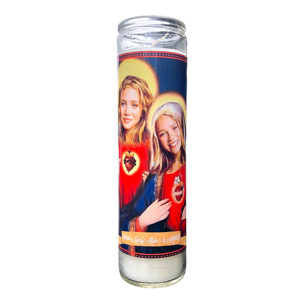 Mary-Kate and Ashley Olsen Devotional Prayer Saint Candle