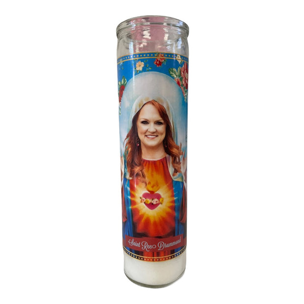Pioneer Woman Ree Drummond Devotional Prayer Saint Candle - Mose Mary and Me