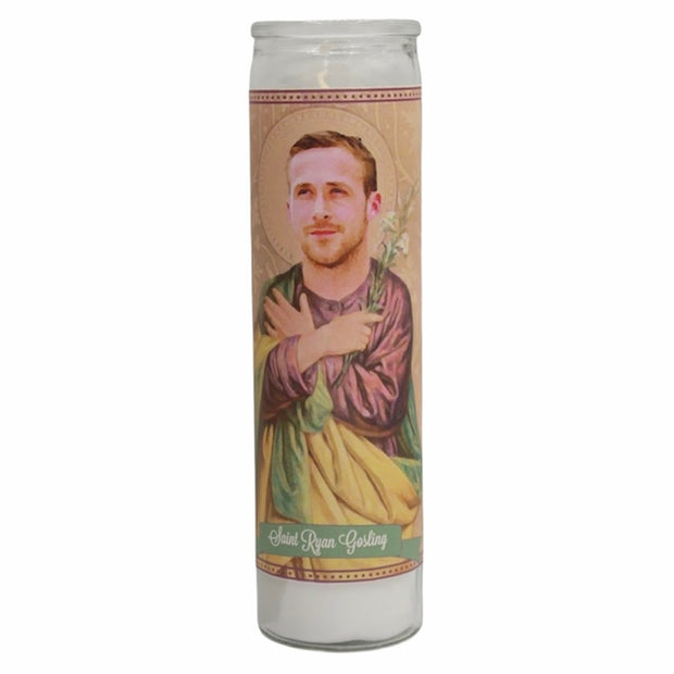 Ryan Gosling Devotional Prayer Saint Candle - Mose Mary and Me