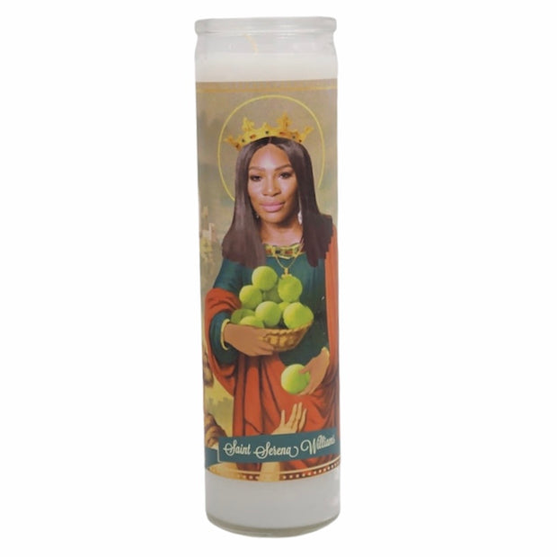 Serena Williams Devotional Prayer Saint Candle - Mose Mary and Me