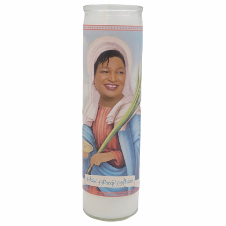 Stacey Abrams Devotional Prayer Saint Candle - Mose Mary and Me