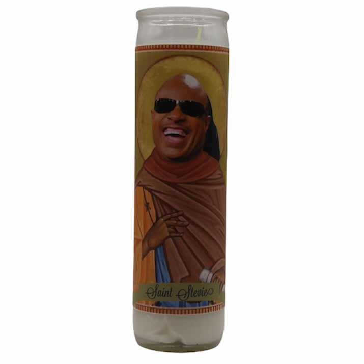 Stevie Wonder Devotional Prayer Saint Candle - Mose Mary and Me