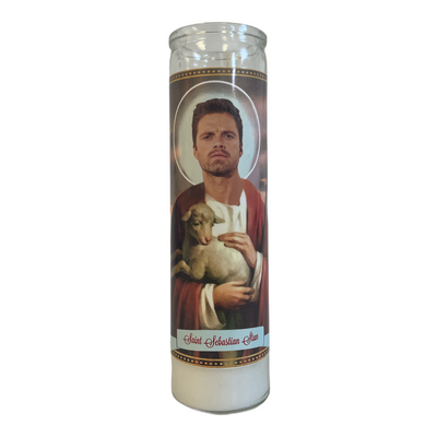 Sebastian Stan Devotional Prayer Saint Candle - Mose Mary and Me