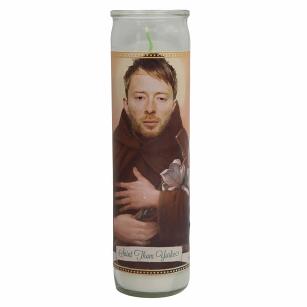 Thom Yorke from Radiohead Devotional Prayer Saint Candle - Mose Mary and Me
