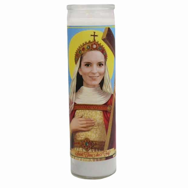 Tina Fey Devotional Prayer Saint Candle - Mose Mary and Me