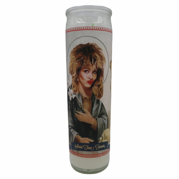 Tina Turner Devotional Prayer Saint Candle - Mose Mary and Me