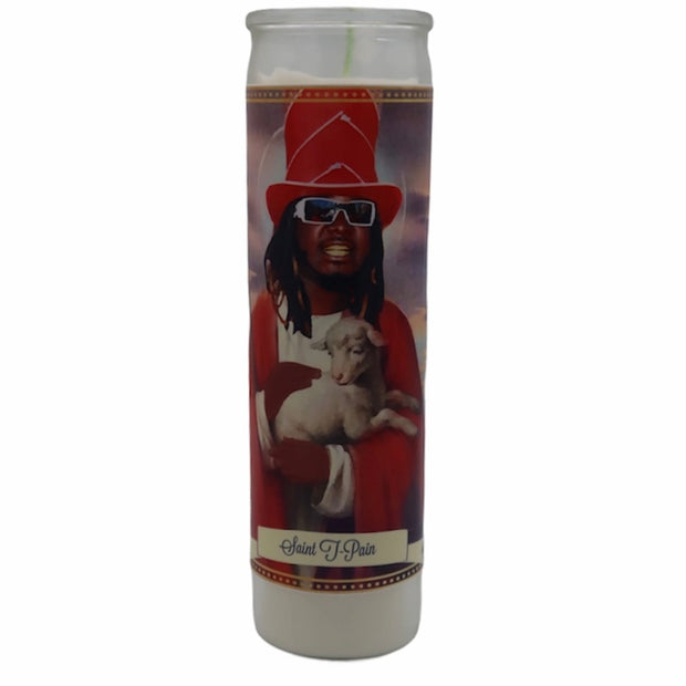 T-Pain Devotional Prayer Saint Candle - Mose Mary and Me