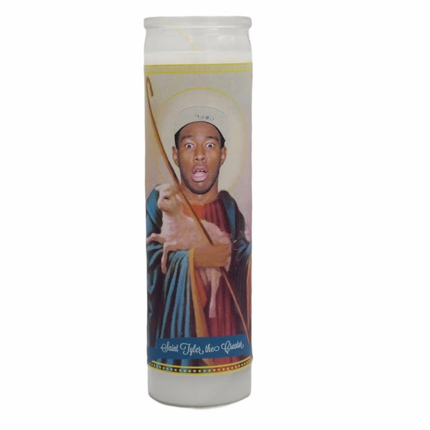 Tyler The Creator Devotional Prayer Saint Candle - Mose Mary and Me